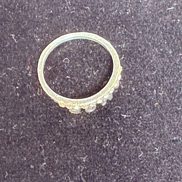 Silver Tone 'AMOR' Ring with Crystals Size 8 - Picture 7 of 9